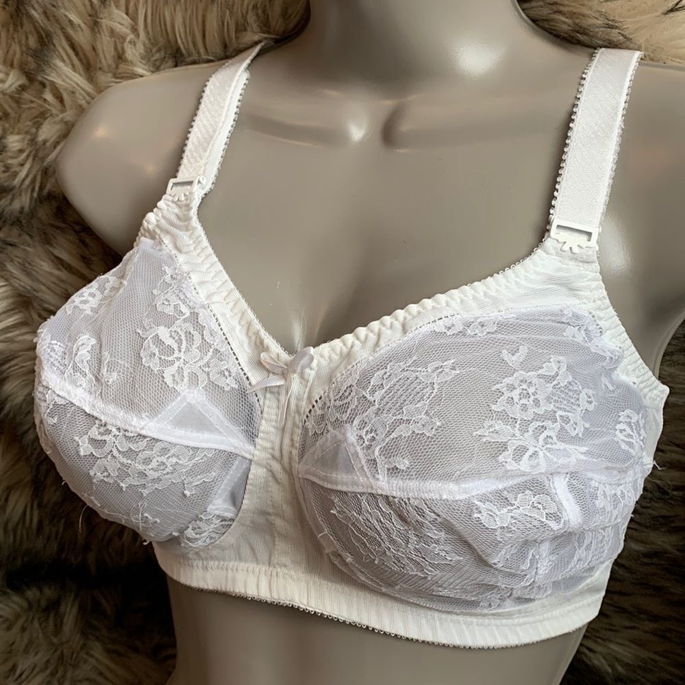 Bali Lace Unlined Wireless Bra White